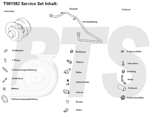 Compresor,sistem de supraalimentare T981582 BTS Turbo